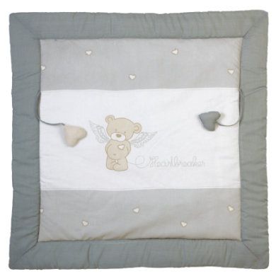 Roba Speel- en kruipdeken Heartbreaker beer 100x100cm - grijs - katoen