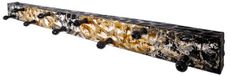 Haku Wandkapstok met 9 knoppen | 75 x 6 x 11 cm | Zwart-goud