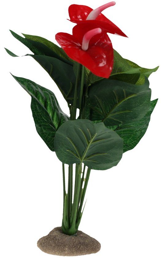 Terra Della Anthurium Kunststof Groen 12x10x30 cm