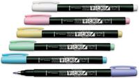 Tombow Fudenosuke zacht - Pastel Kleuren 6 Stuks