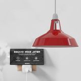 Merkloos / Sans marque Metalen Lampenkap - Binnenlamp Kap - Verlichting Aanpassen - Industriële Vintage Stijl - 30x16 cm - Rood
