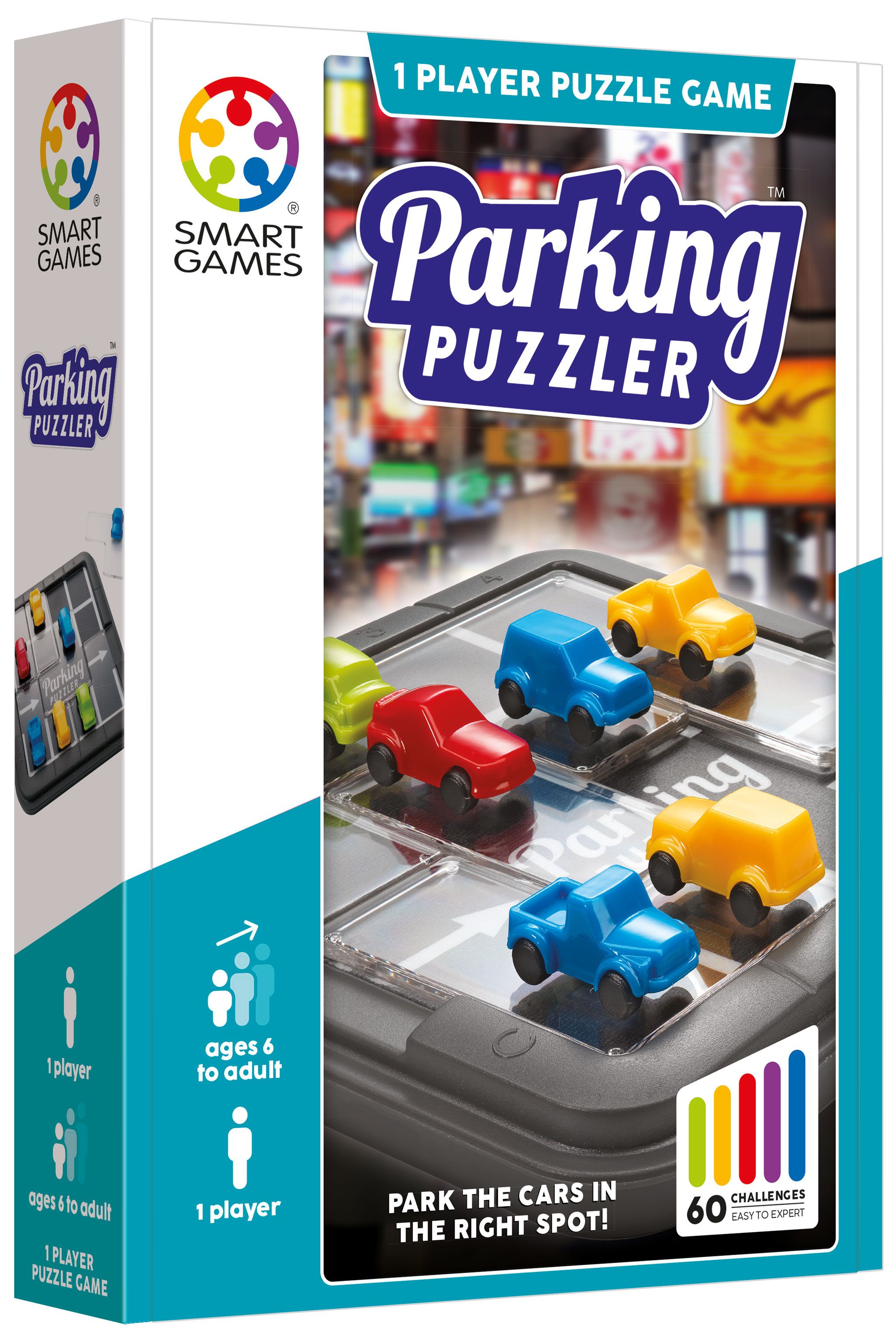 SmartGames Parking Puzzler - 60 opdrachten - Breinbreker - Auto's