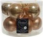Decoris Kerstballen set - 10x stuks - glas - toffee bruin - 6 cm - glans/mat