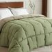 Casabel Couette Très Chaude 2 Personnes, 220x240cm, Vert Sauge Et