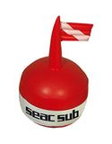 Seac Diving Markeerboei Large, met vlag, grootte 66cm X Ø 35 cm, 25 mt lijn