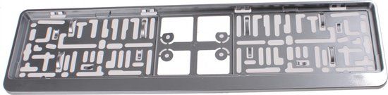 Autostyle Kentekenplaathouder 52 x 11 cm Gunmetal - Zilver Grijs - Kunststof