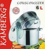 Amberg Couscous pan 3 in 1 Couscoussier - Roestvrij staal 6L