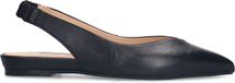 Manfield - Dames - Zwart leren slingbacks - Maat 36