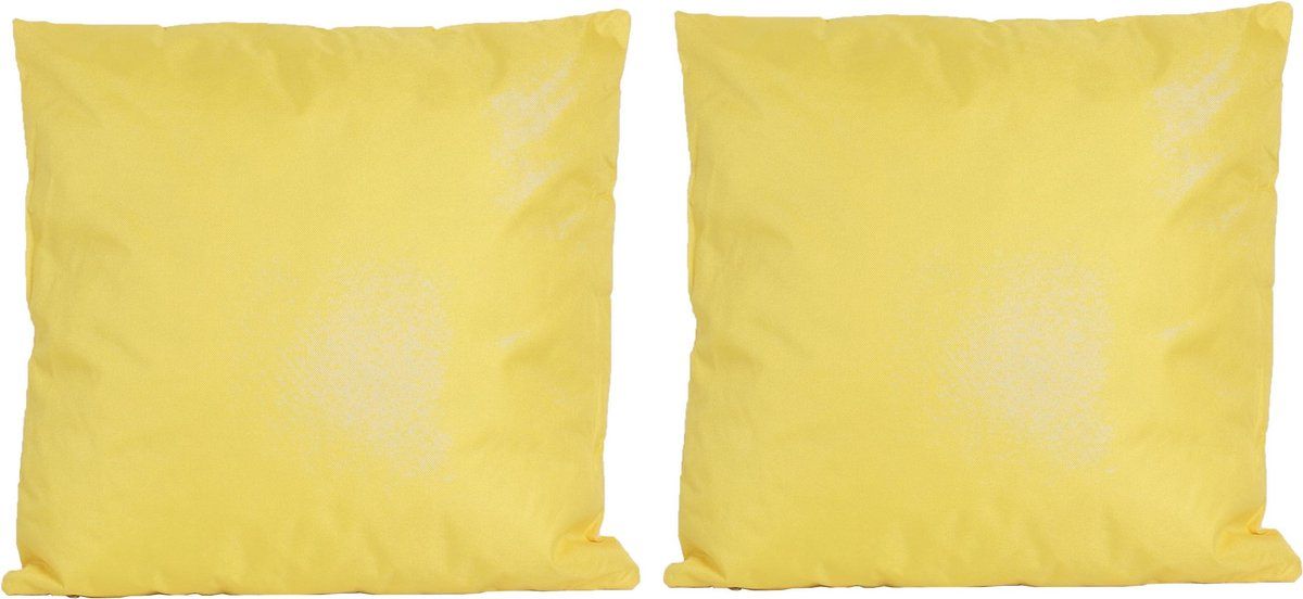 Anna's Collection 2x Gele Sierkussens 45x45cm - Binnen & Buiten - Polyester