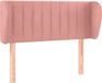 vidaXL Hoofdbord met randen 83x23x78/88 cm fluweel roze