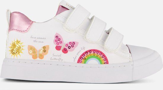 Shoesme Vlinder Sneakers wit Leer - Dames - Maat 24