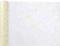 Santex Tafelloper op rol - ivoor wit - 30 cm x 10 m - non woven polyester