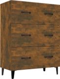 vidaXL Dressoir - 69,5x34x90 cm - Bewerkt Hout - Gerookt Eikenkleurig