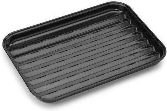 Barbecook Grillpan - Zwart - Emaille - RVS - Rechthoekig