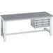 BOTT Werkbank met frame Cubio lino - 3 lade - 2 m