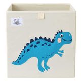 CLCROBD Speelgoedkubus van stof voor peuters en kinderen, opvouwbaar, 33 cm (Dino T-Rex)