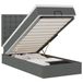 vidaXL Lit avec matelas et LED gris foncé tissu 80x200 cm
