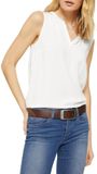 Tom Tailor - TTAMY leren riem met vierkante gesp - Maat 90 - light brown uni