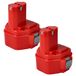 vhbw 2x Batterie Remplacement Pour Makita 193157-5, 193100-4, 193981-6, 193138-9, 193969-6, 193983-2 Pour Outil Électrique (3000 mAh, NiMH, 12 V)