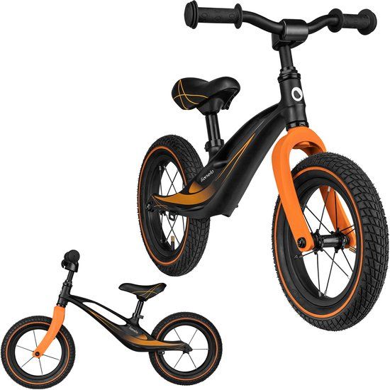 Lionelo Bart Air Loopfiets - Magnesium Frame - 12 Inch Opblaasbare Wielen - Ultralicht (3,8 kg)