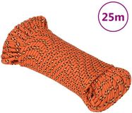 vidaXL Boottouw 5 mm 25 m polypropyleen oranje