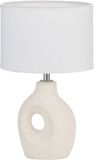 Pauleen 48319 Pure Crush tafellamp, crème, beige mat stof, keramiek