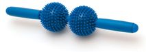 Rouleau double à picots pour réflexologie, convient au dos et au traitement de la cellulite, bleu