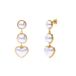 Lucardi Dames Stainless steel oorknoppen voor dames - Oorbellen - Staal - Goudkleurig