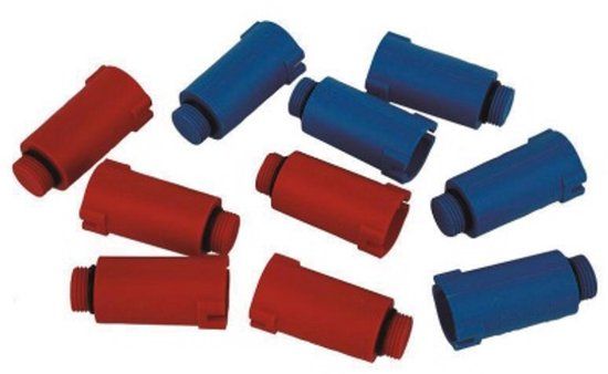 KIRCHHOFF Specieplug - Kunststof - Rood En Blauw - 1/2" - Niet Drukbestendig (Set 2 x 5)