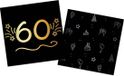 Folat Servetten Shining Glam 60 Jaar 16 Stuks 33 x 33 cm