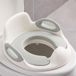Unyqoos Siège de toilette pour enfant - Antidérapant, Poignée, Dossier, Protection anti-éclaboussures - Blanc