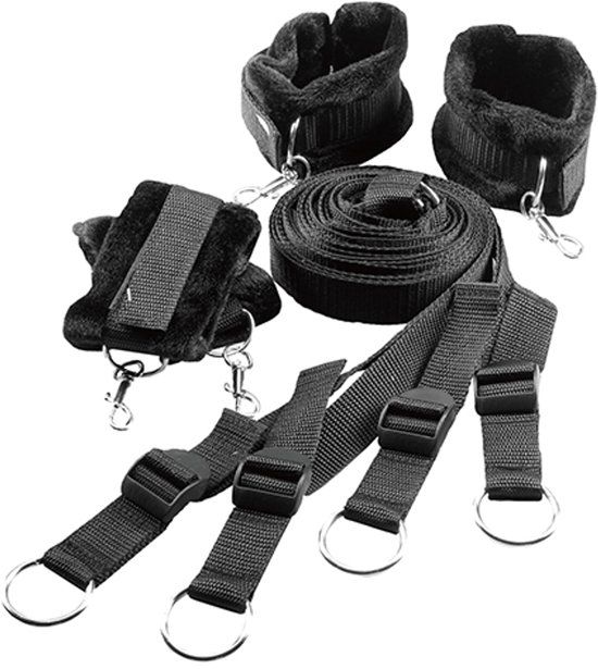 Dreamtoys Blaze Bed Bondage Set - Zwart