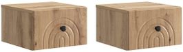 vidaXL Muurbevestigde Nachttafel Artisanaal eiken