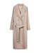 GOBI Cashmere Manteau croisé en cachemire pour femme taupe