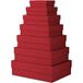 Rössler Boxline geschenkdozen set van 7 met deksel Rood