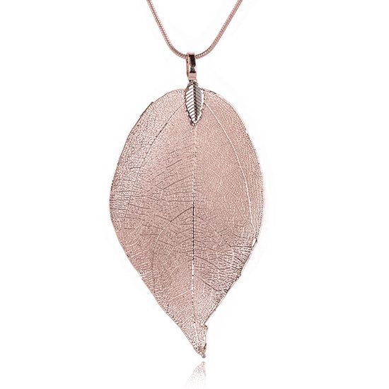 LGT JWLS Dames ketting Blad Kettinghanger Leaf Slang Ketting Rose