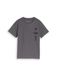 TOM TAILOR Chemise gris foncé / orange pastel / noir / blanc cassé