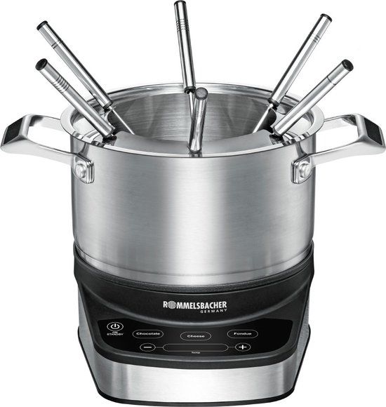 Rommelsbacher F 1200 Fondue, Gourmet & Wok - 6 Personen - Zwart/RVS