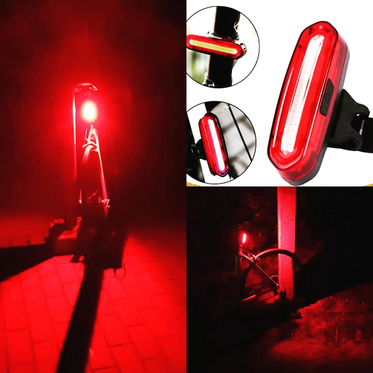 Pro Sport Lights Achterlicht LED Oplaadbaar 5 cm Rood