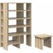 Icecat Armoire à chaussures Meuble à chaussures 2 pièces Chêne Sonoma Bois d'ingénierie