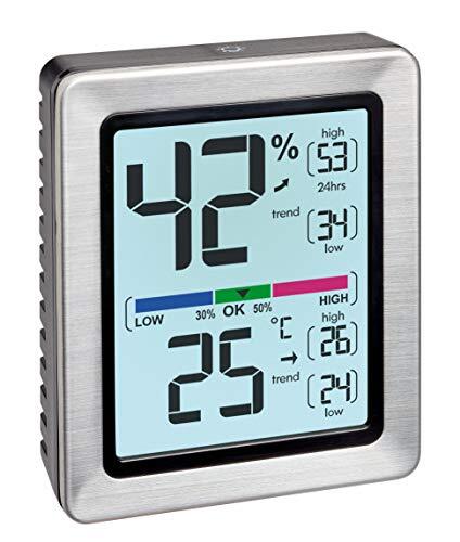 TFA Exacto digitale thermo-hygrometer, 30.5047.54, luchtvochtigheid, temperatuur, gezond woonklimaat, bijzonder nauwkeurig met precisiesensor