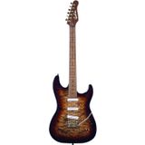 Godin Artisan ST-III Whiskeyburst MN guitare électrique avec étui