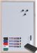 Zeller Magnetisch whiteboard/memobord - houten rand - 40 x 60 cm - 4x power liner stiften/wisser