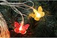 LED-kerstverlichting multicolore avec papillons en silicone - 20 pièces, à piles