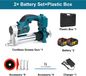 Presse à graisse électrique / Presse à graisse à batterie - Set - Moteur sans balai - 10000 PSI - 18V Li-Ion, sans fil - Avec 2 batteries - Bleu