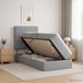 vidaXL Opslag bed met matras Lichtgrijs 90 x 200 cm Stof
