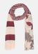 s.Oliver - Vrouwen - Langwerpige sjaal - Polyester - Gestreept - Bordeaux