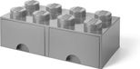 LEGO 4004 Tiroir de rangement 2x4 Gris