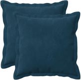 vidaXL Kussensloop 2 stuks Houten Blauw 45 x 45 cm Fluweel