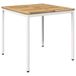 VidaXL Tuindiner tafel wit 80 x 80,5 x 75 cm massief acaciahout
